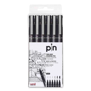 Caneta Nanquim Uni Pin 6 Pontas Estojo Uniball