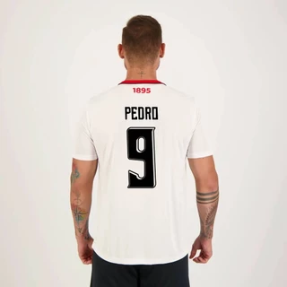 Camisa Flamengo Pedro 9 Wit Branca