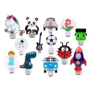 Kit Luz Noturna Abajur Infantil Avant 3000k 1w Bivolt Diversos em Oferta na Shopee