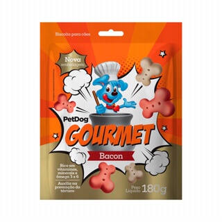 Biscoito PetDog Gourmet Bacon 180g