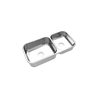 Cuba dupla de inox retangular 1,2x40x86cm Luxo 0.8/0.7 Mekal