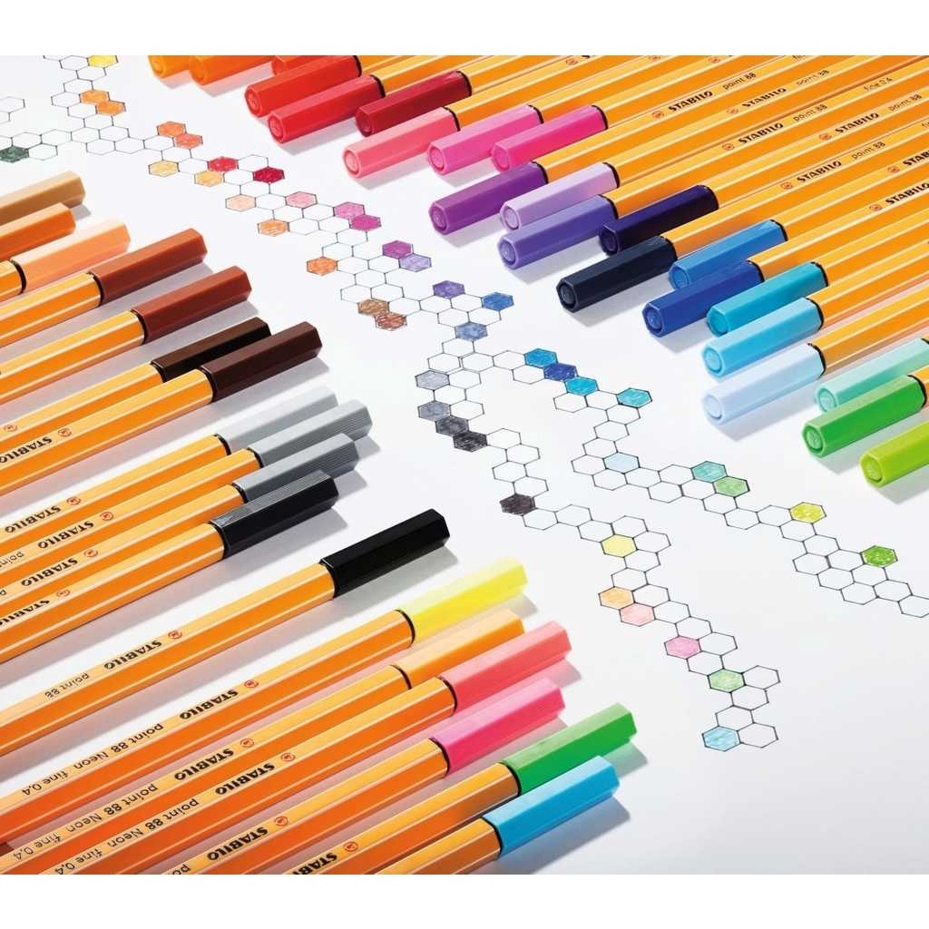 Kit 12/24 cores Canetas Coloridas Fine Line Ponta Fina Fineliner 0.4mm 1ª Linha