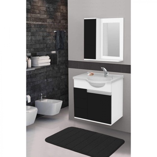 Conjunto New Aspen 64CM Branco e Preto Bonatto