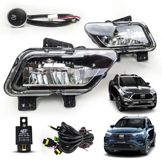 Kit Farol Auxiliar de Milha Botao Touch Fiat Pulse 2021 2022 2023