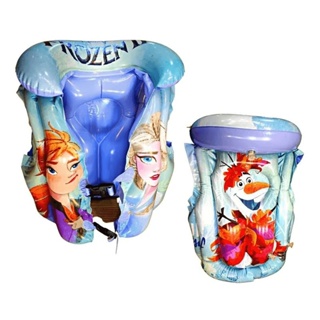 Colete Inflavel Infantil Frozen Azul Claro 43 X35 Cm Etitoys