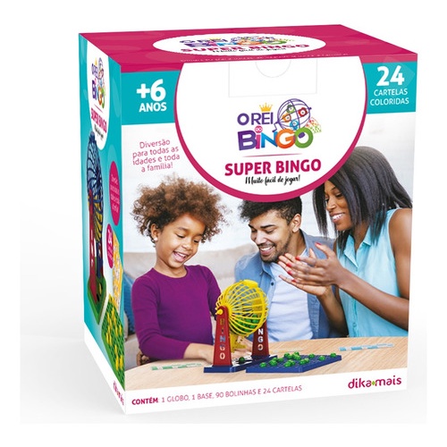 Jogo Bingo 24 Cartelas 90 Bolinhas Tômbola Infantil - A Colorida Utilidades