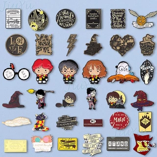 50 Estilos Harry Potter Broche Alfinete Gryffindors Gato Mágico Esmalte Hogwarts Broches De Feitiçaria Mochila Anime Jóias De Alice Crachá Presente Para Estudantes