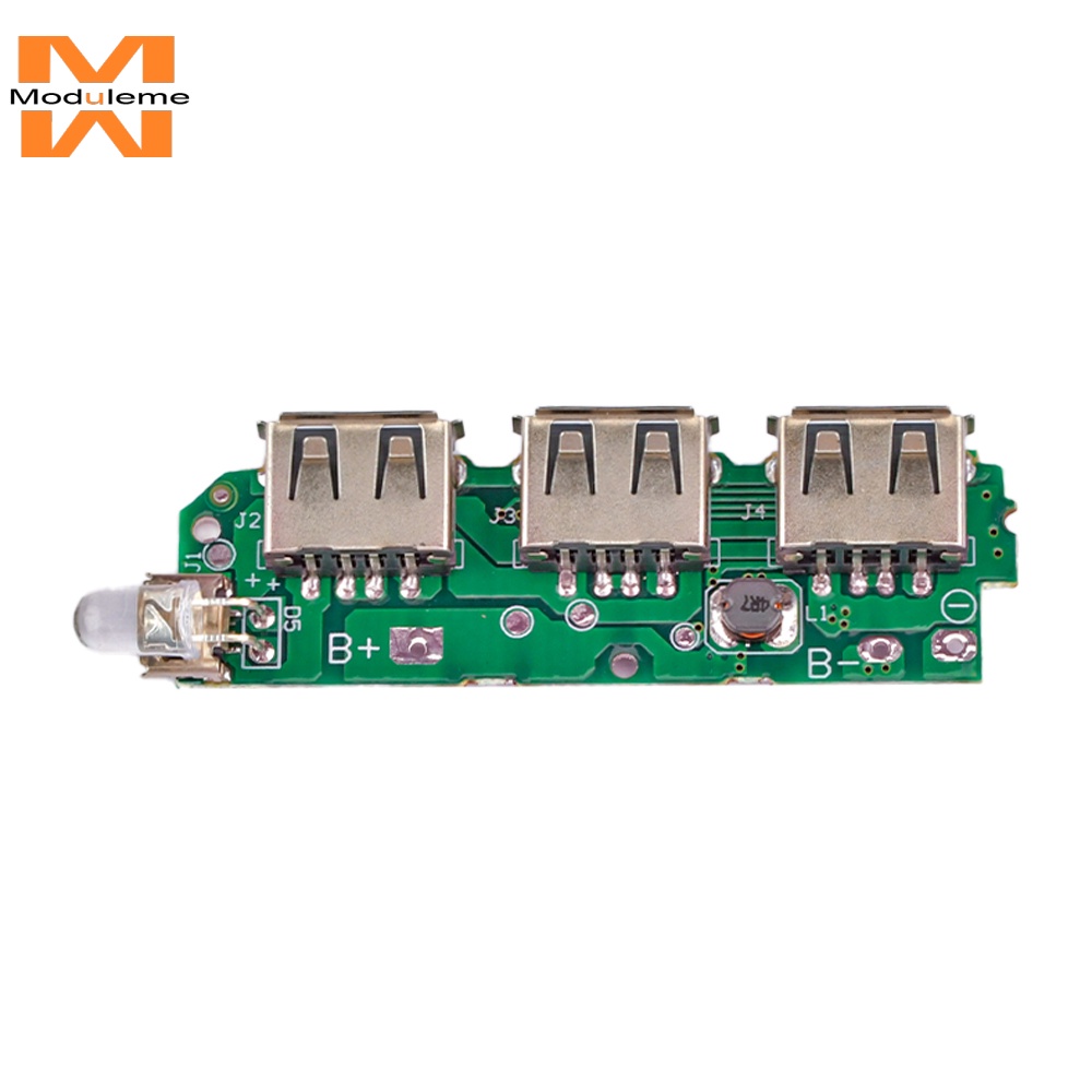 Placa Mãe Do Banco De Energia 3U Módulo De Carregamento De Bateria De Íon-Lítio De 18650 Amplificador De 3V Litros 5V Com Luzes LED DIY Mobile Power Bank