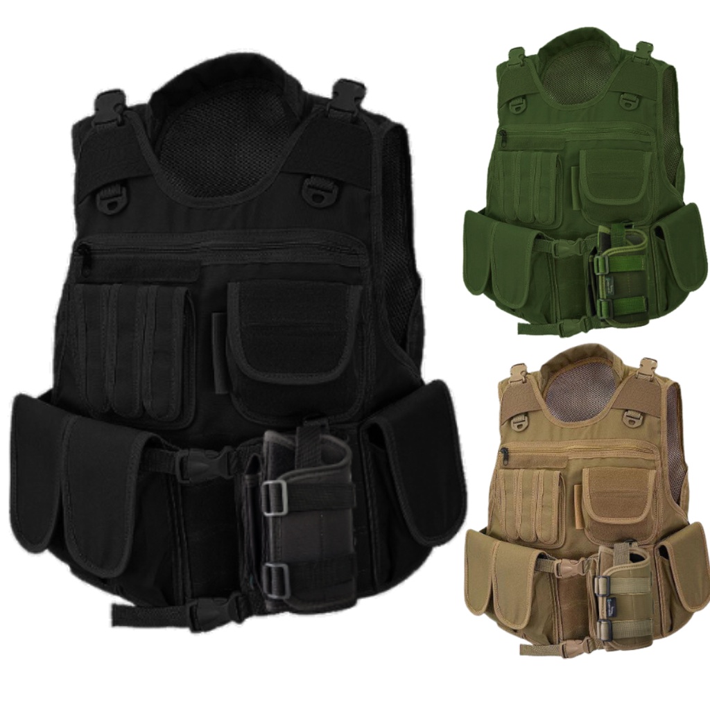 Capa tática para colete balístico modular militar preto verde tan Shopee Brasil