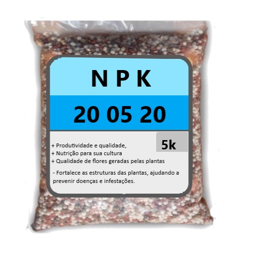 NPK 200520 Adubo FERTILIZANTE 5K - Grama, Plantas, Flores, Rosas ...