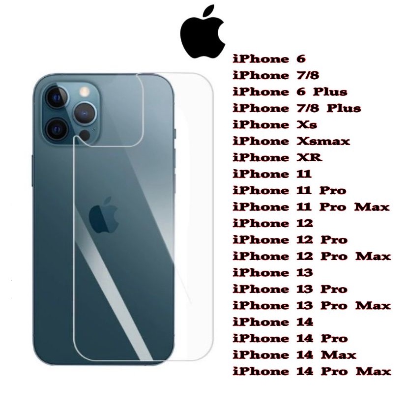 Película Traseira iPhone Cerâmica Hydrogel Flexível 3D/9D Todos Modelo iP 6 7 8 X XR 11 12 13 14