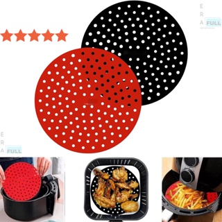 Forro Protetor Silicone Airfryer Fritadeira 19cm Redondo Universal Tapete Culinário Air Fryer Antiaderente Reutilizável Frier Cesto Bandeja Black Friday