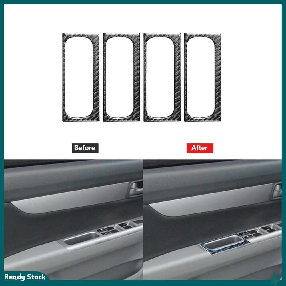 ANP 4Pcs Fibra De Carbono Guarnição Da Tampa Interna Porta Para Suzuki Grand Vitara 2006-2013