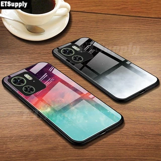 Capa De Telefone Moto Edge 40 Neo Back Cover Linda Protetora De Vidro Temperado Fashion Starry Couple Para Capas Motorola Edge40