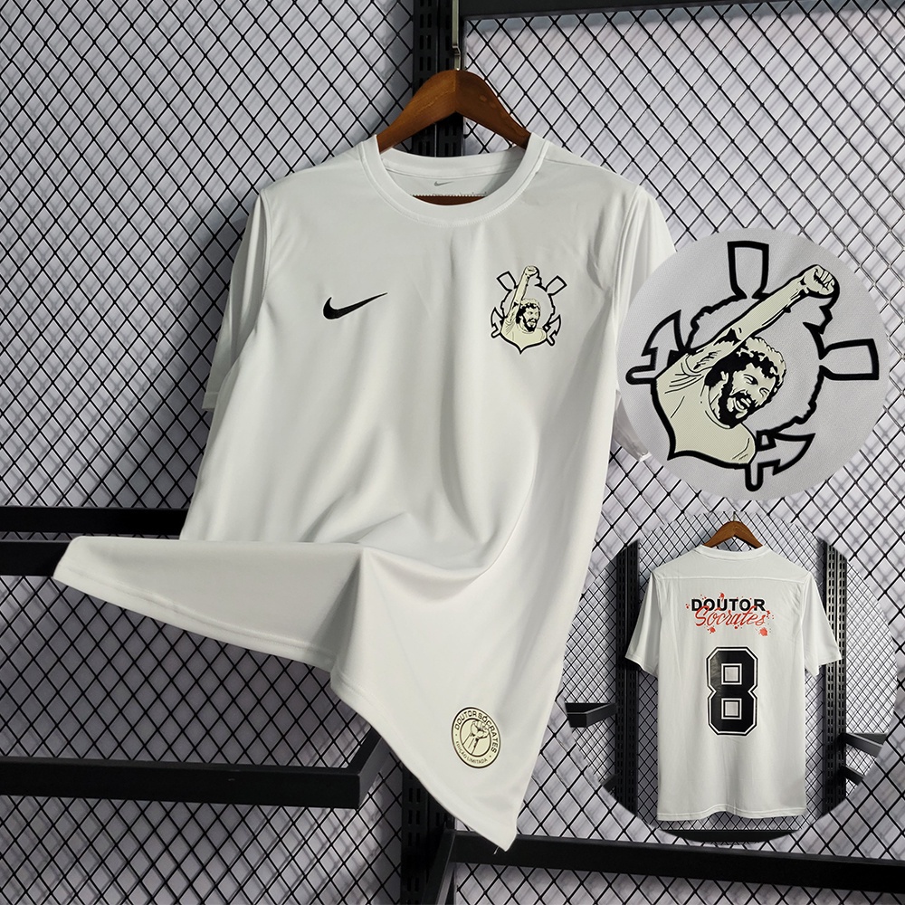 Camisa Da Equipe 2023-24 Corinthians Socrates Camisa Comemorativa #8 ...