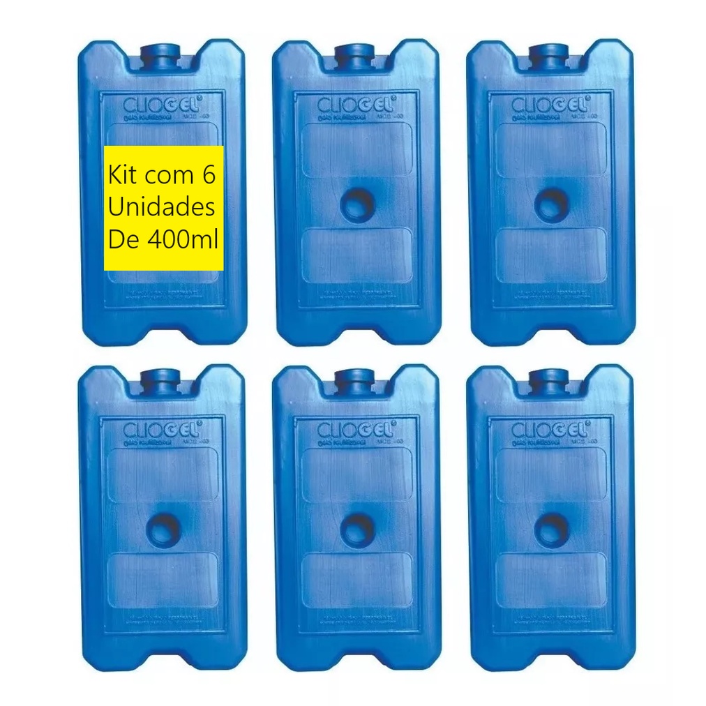 Gelo Gel Artificial Reutilizável 400ml c/06 Un