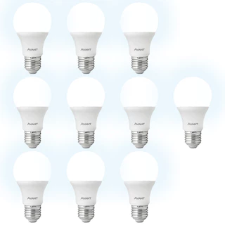 Kit 10 Lâmpadas Led 12w Bulbo Soquete E27 Bivolt Branca Fria