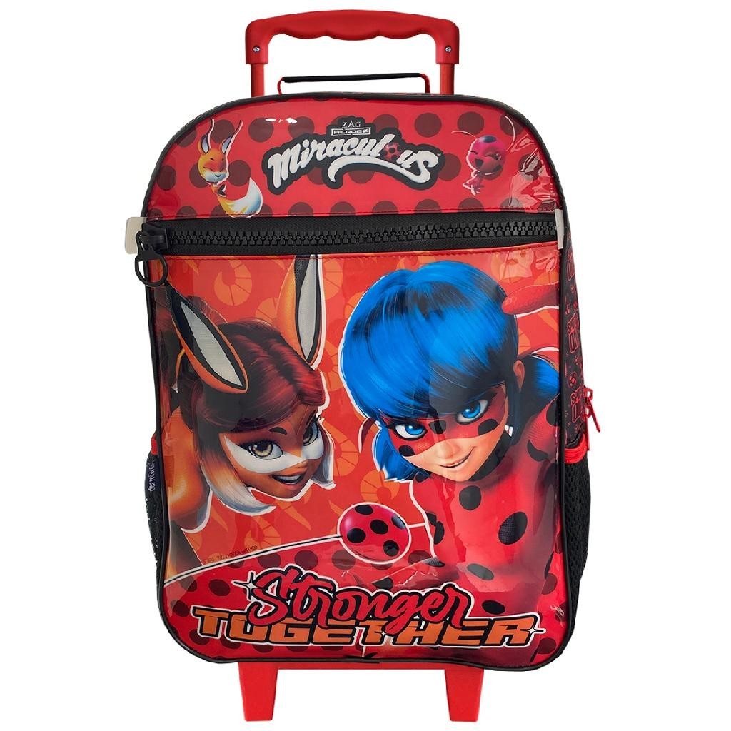Kit Mochila Escolar Com Rodas E Estojo Miraculous Ladybug Shopee Brasil