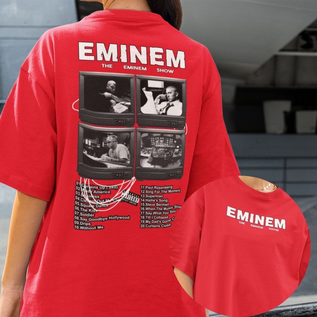 Camiseta The Eminem Show Album Rapper Slim Shady Lp Graphic