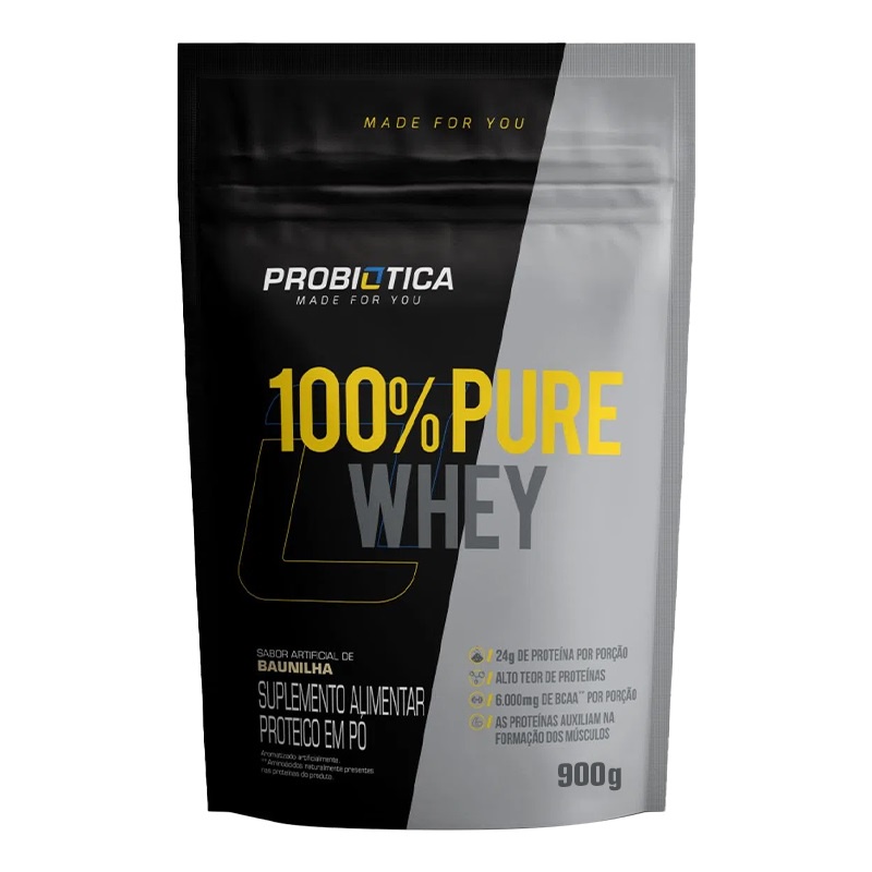 Whey Protein Refil Probiotica 100% Pure Whey 900g