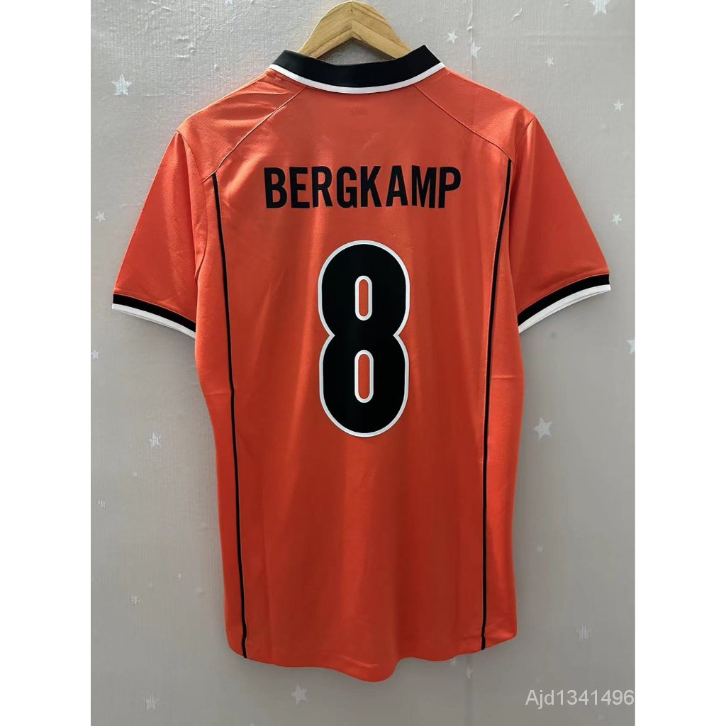1998 Holanda BERGKAMP Alta Qualidade T-shirt Personalizado Para