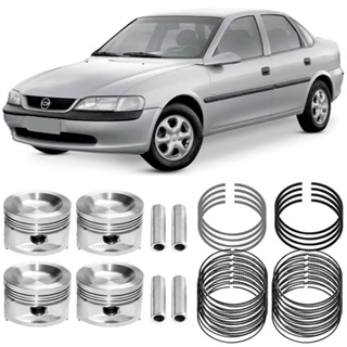 Kit Pistão Anéis 0.50 Vectra 2.0 96 a 2004 Gasolina Metal Leve