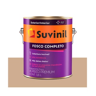 Tinta Suvinil Látex Acrílico Fosco Completo Camurça 3,6 Litros Tinta Suvinil Acrílica Fosca Completa Camurça 3,6 Litros