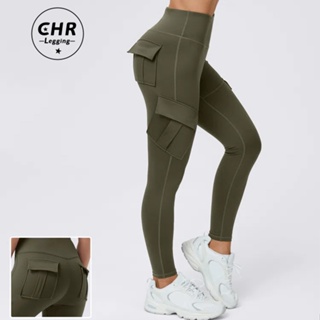CHR Bolso De Carga De Cintura Alta Skinny Yoga Leggings