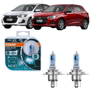 Kit Lâmpadas Super Branca H4 Osram Next Generation Farol Novo Onix LT/Z 2020 a 2024