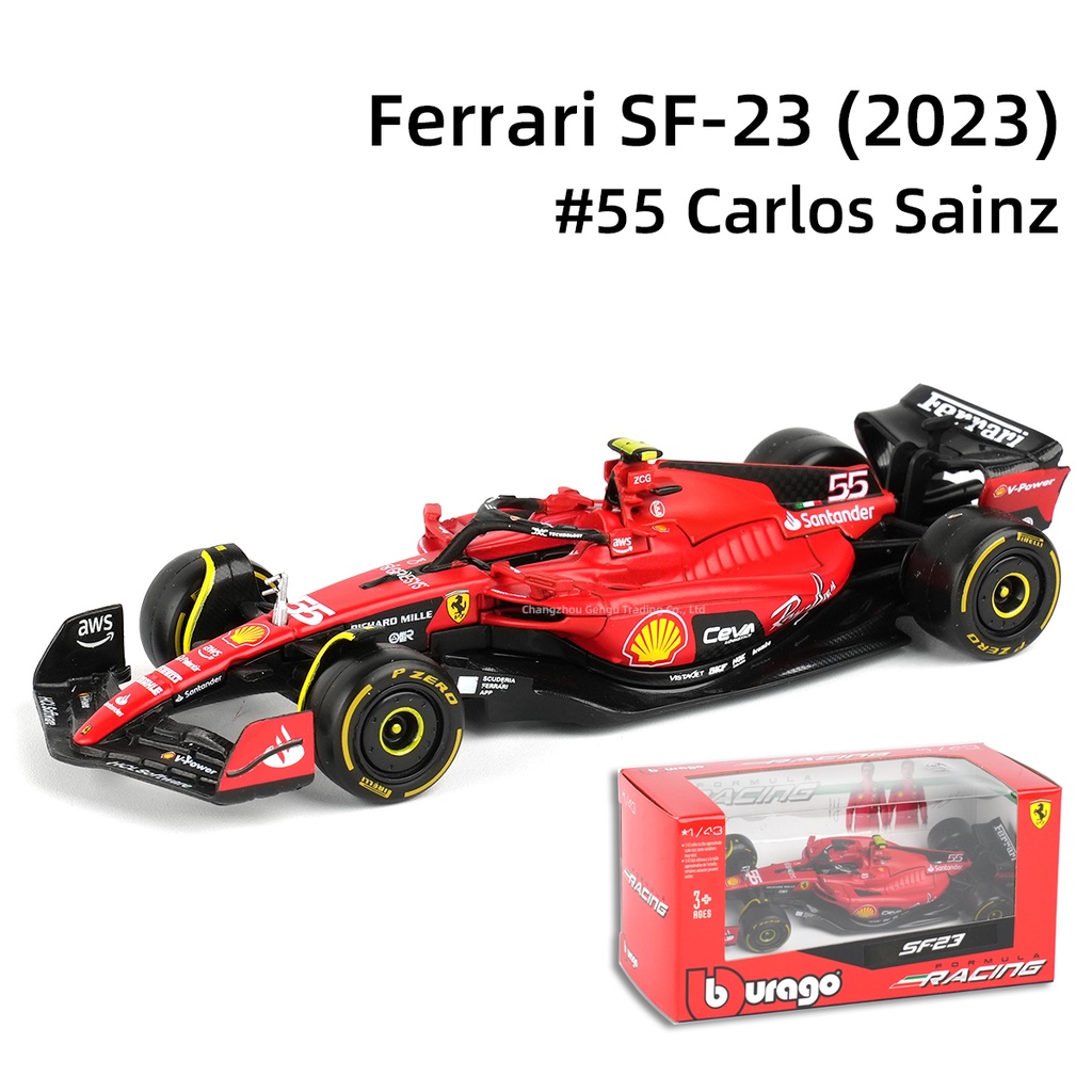 Bburago 1 : 43 2023 Ferrari SF23 # 16 55 Fórmula F1 Racing