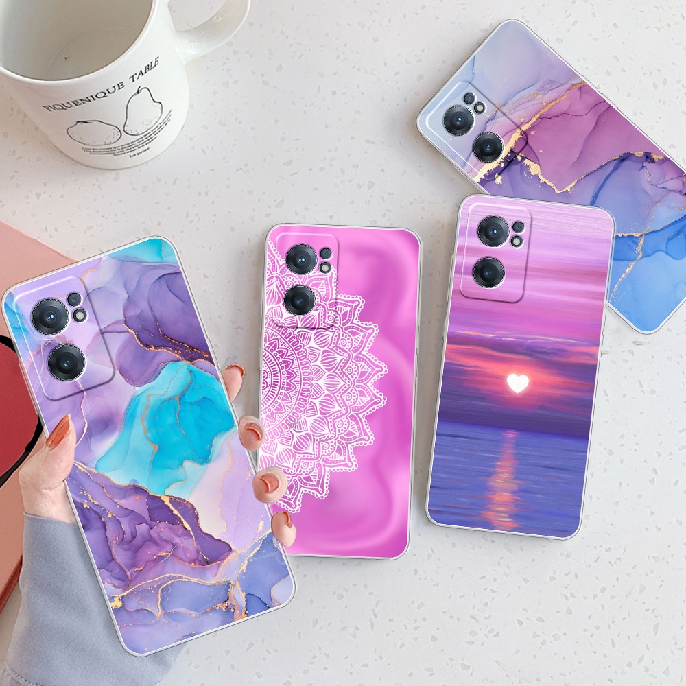 Capa OnePlus Nord CE2 5G De Silicone TPU Macia Para One Plus CE 2 IV2201 Traseira Padrão De Gato De Moda Pára-Choques Transparente