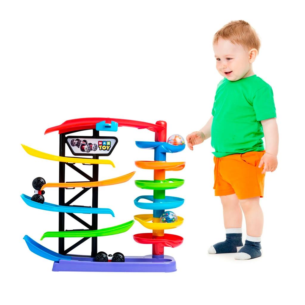 Brinquedo De Montar Pista Corrida De Carrinho Com Bolinha Racing Tower ...