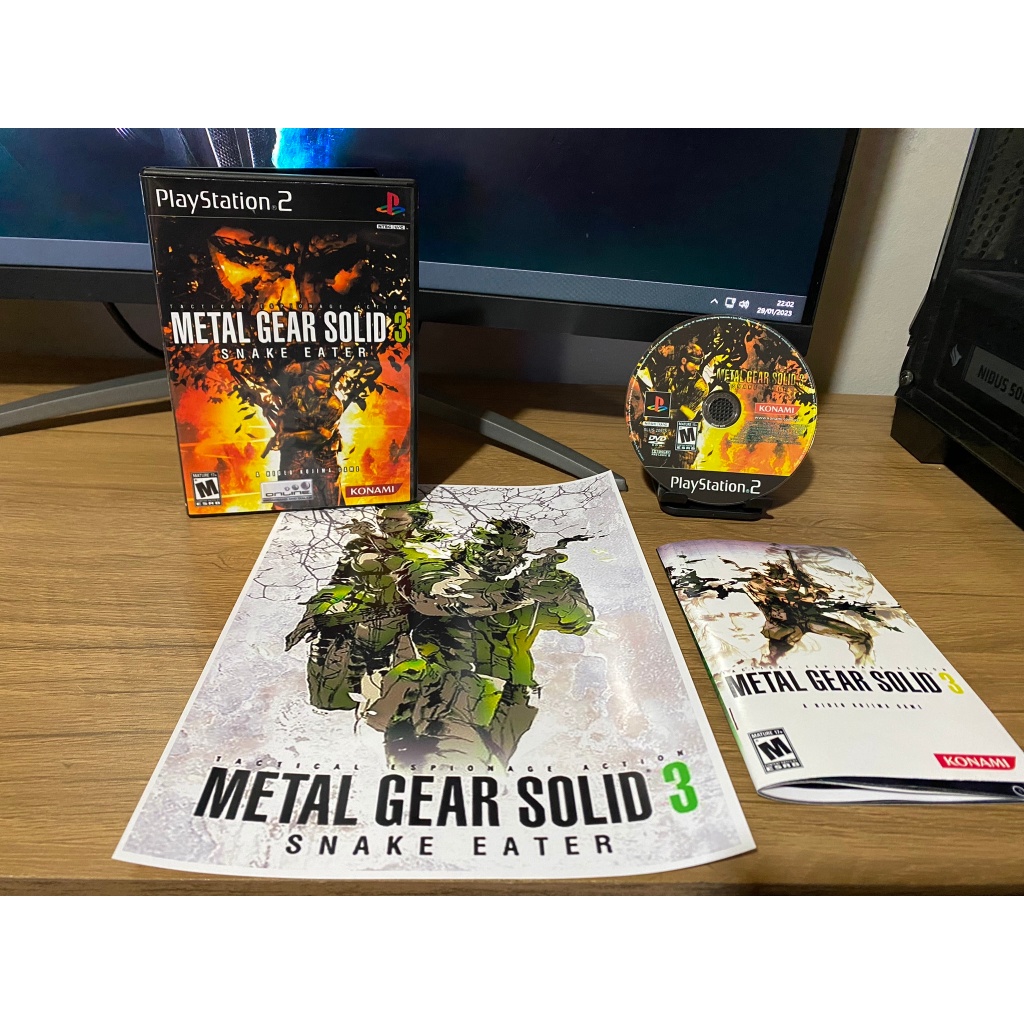 Metal Gear Solid 3 com Pôster/Manual para PS2