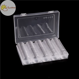 OMS 100pcs Cápsulas De Moedas Transparentes Porta Caixas De 27mm Armazenamento Redondas br