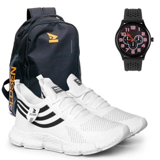 Tenis Masculino Treino Academia Corrida mochila relogio