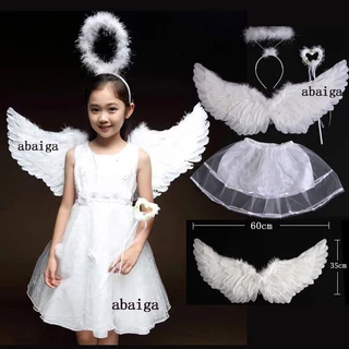 Festa De Natal Desfile Fantasia De Anjo Branco Asas Para Crianças Aniversário De Halloween Carnaval Engraçado Cosplay
