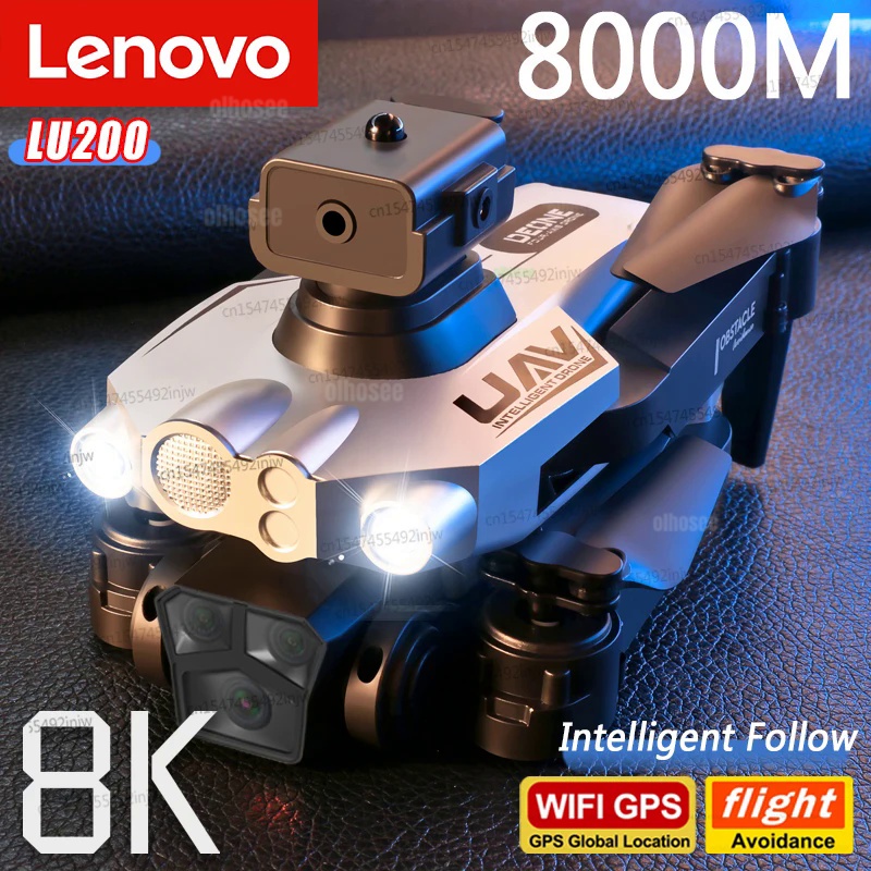 LU200 Drone 8K GPS Profissional HD Fotografia Aérea WIFI Fluxo Óptico Prevenção de Obstáculos Inteligente Siga Quadcopter