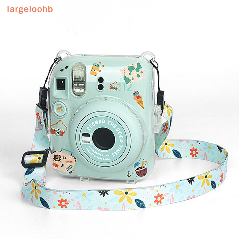 [Para Fujifilm Instax Mini 12 Transparente Capa Protetora Da Bolsa De Transporte Câmera Com Alça De Ombro