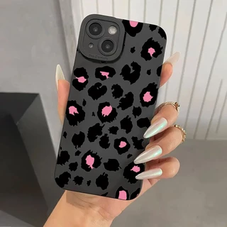 Desenho Leopardo Estilo Capa Padrão Rosa Para Samsung Galaxy A14 A54 A34 A13 A23 A33 A53 A73 A51 A71 A52 A52S A72 De Silicone Macia À Prova De Choque