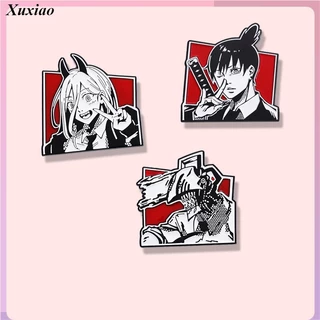 Criativo Anime Serra De Corrente Homem Esmalte Estilo Cômico Monstro Sangue Metal Crachá