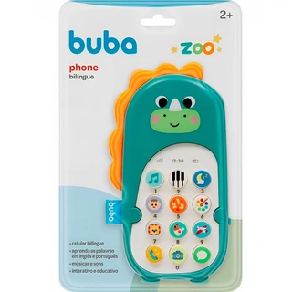 Brinquedo P/ Bebê Celular Bilíngue Dino Zoo 17091 - Buba