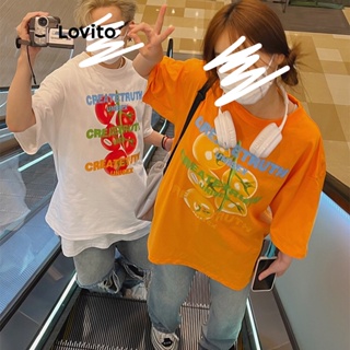 Lovito Camiseta Casual Feminina Com Padrão Colorblock De Desenho Animado LNA40126