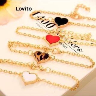 Lovito Pulseira Casual Em Forma De Coração Para Mulheres LFA11064