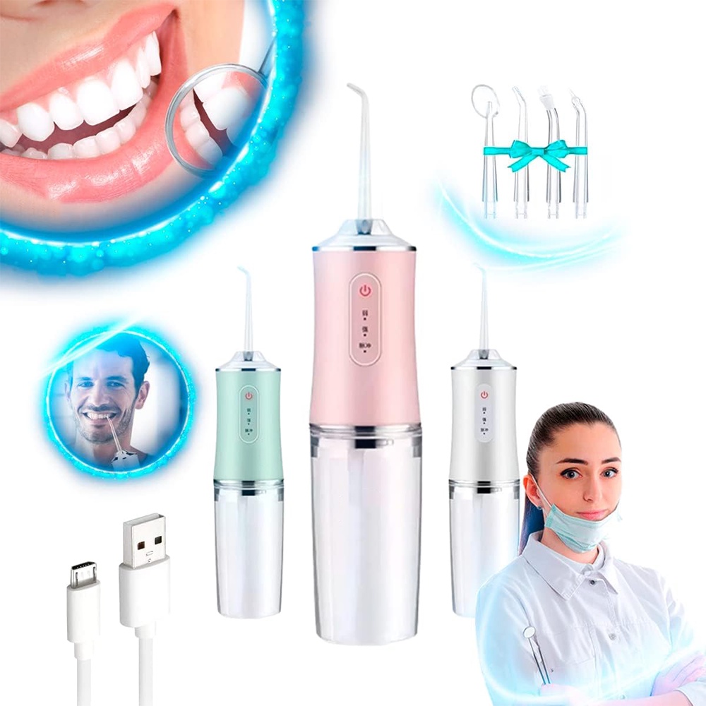 Irrigador Oral Fio Dental Portátil Para Viagem Em Casa 3 Modos De Limpeza 220ML