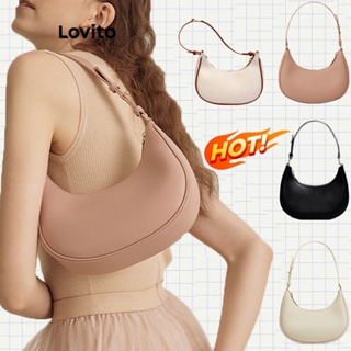 Lovito Bolsa De Ombro Pequena Casual Com Zíper Colorblock Liso Para Mulheres LCS04002