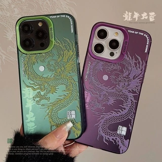 Caixa De Telefone Para Xiaom Mi 11 Lite 5G 12T 13T POCO X3 Pro X3 F4 X5 C50 C51 Ano Novo Estilo Dragão Chinês Laser Lucky Hard Proteção Total Anti-Choque