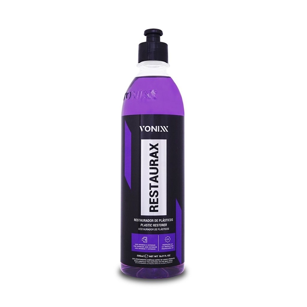 Restaurax Vonixx 500ml Renovador De Plasticos e Borrachas Premium Externo e Interno
