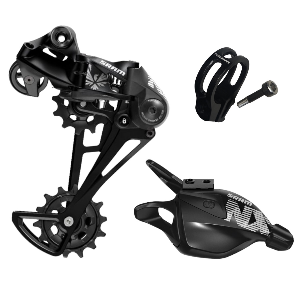 Kit SRAM NX Eagle 12 Velocidades Câmbio Traseiro + Alavanca MTB