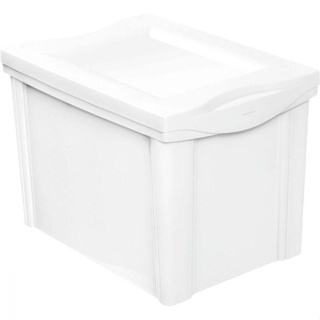 Caixa organizadora com tampa 30L branco OR21267 Ordene