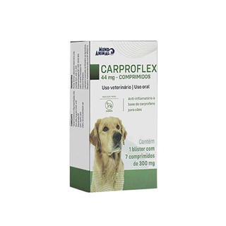 Carraproflex Anti-inflamatório para Cães Mundo Animal 44mg 7 Comprimidos